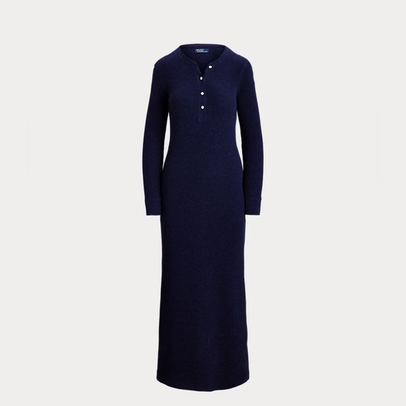 Polo Ralph Lauren Dresses & Skirts - Wool-Cashmere Henley Sweater Dress
Color: Denim Heather
Size: L
NWT